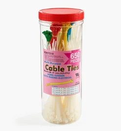 Lee Valley Storage & Organization>650-Piece Basic Cable Tie Assortment