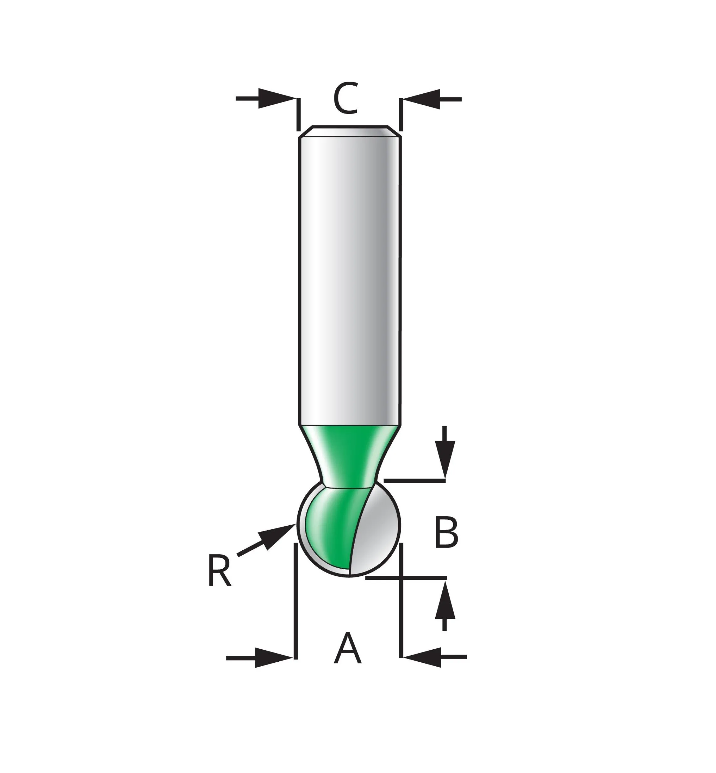 Lee Valley Routing>Plunge Ball Bits