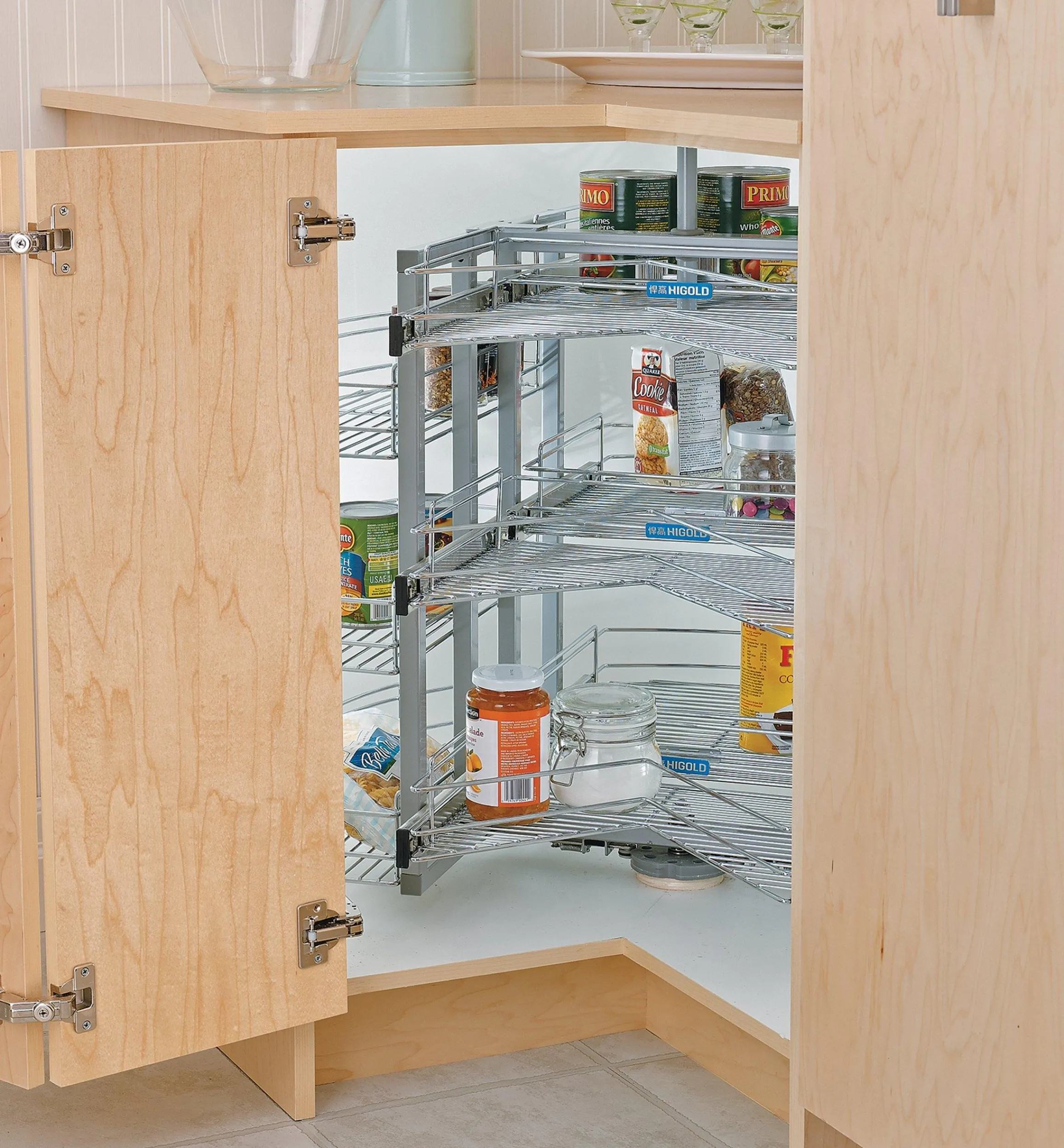 Lee Valley Kitchen Hardware>Pull-Out Corner Carousel