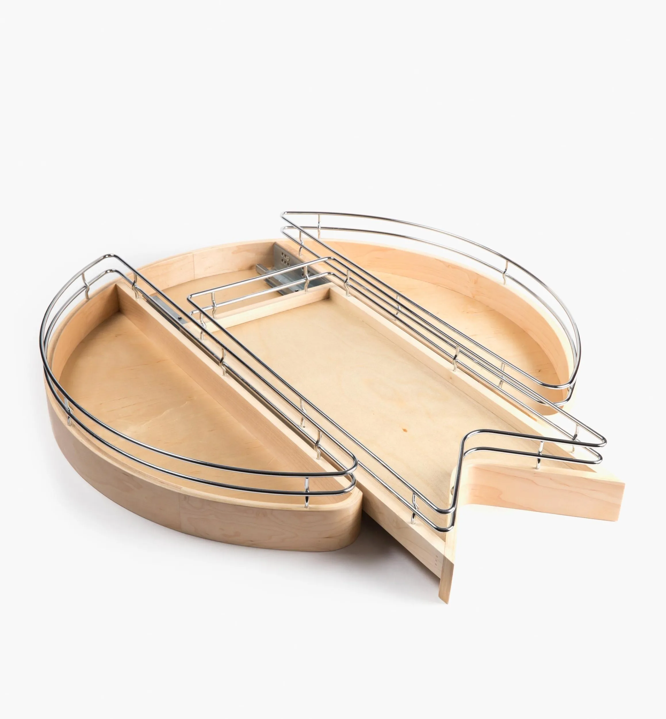 Lee Valley Kitchen Hardware>Pull-Out Wooden Kidney Shelf