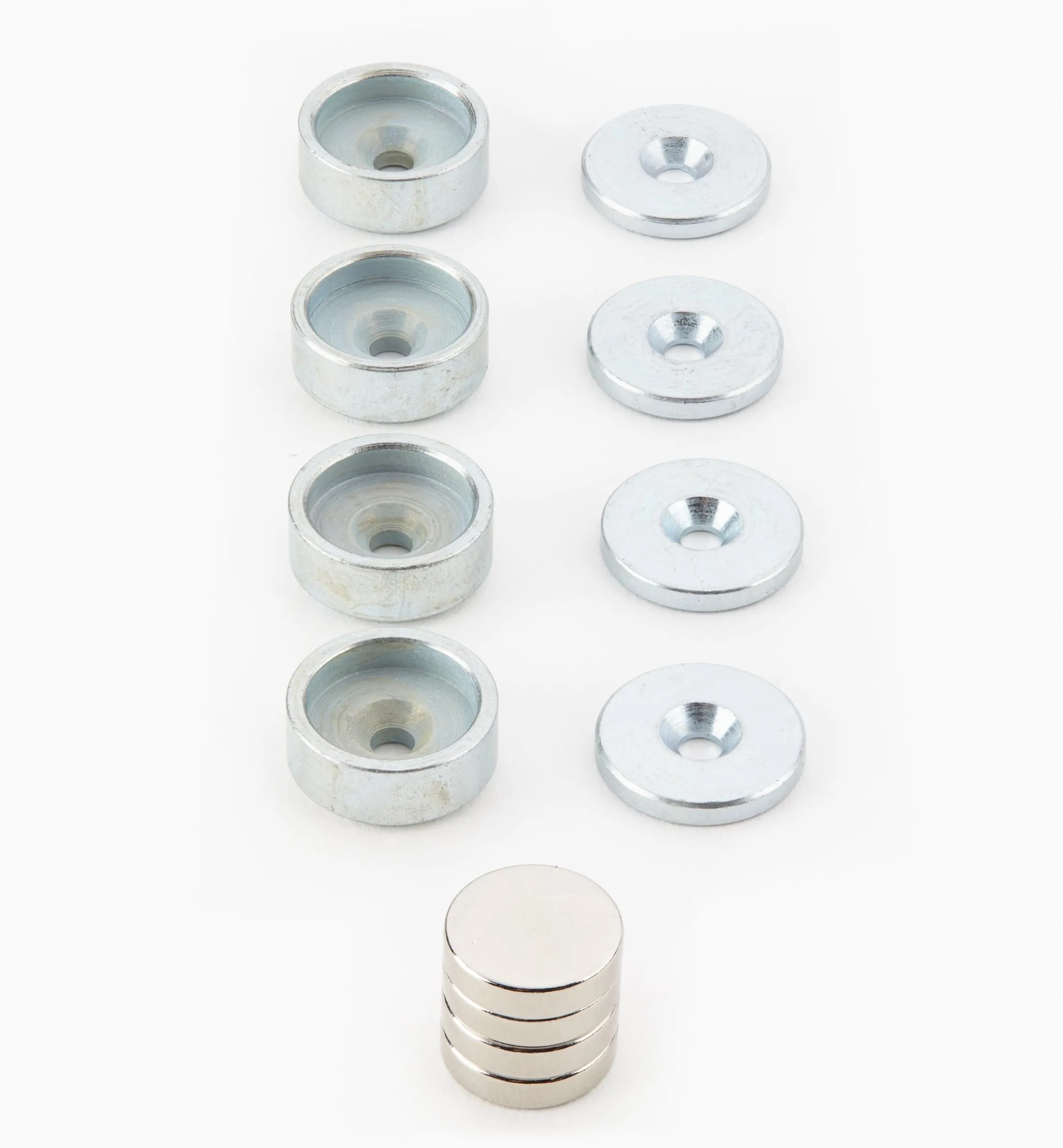 Lee Valley Magnets|Magnets>Rare-Earth Magnet, Cup & Washer Sets