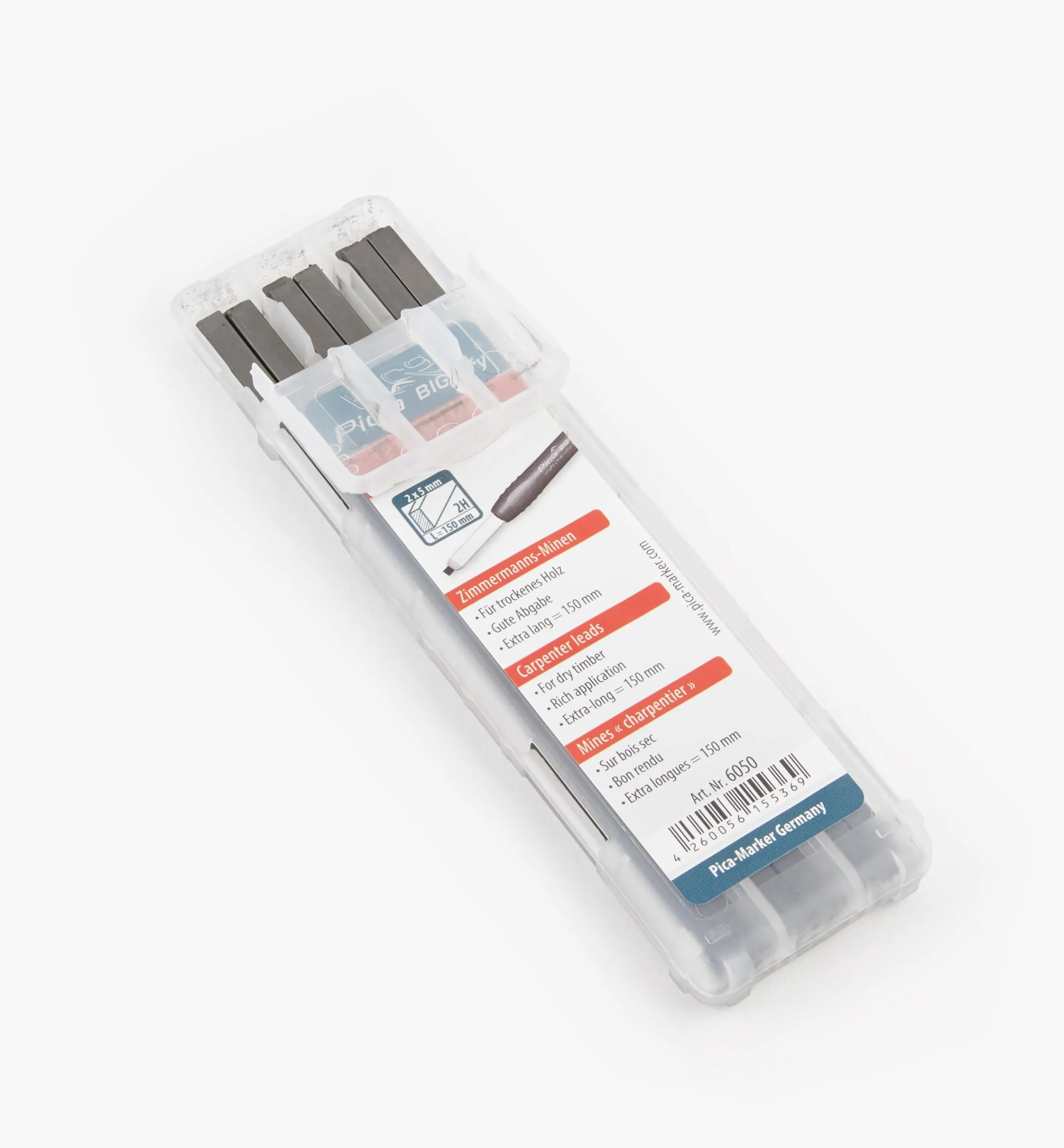 Lee Valley Marking & Measuring>Replacement Leads For Pica Big Dry Carpenter's Mechanical Pencil