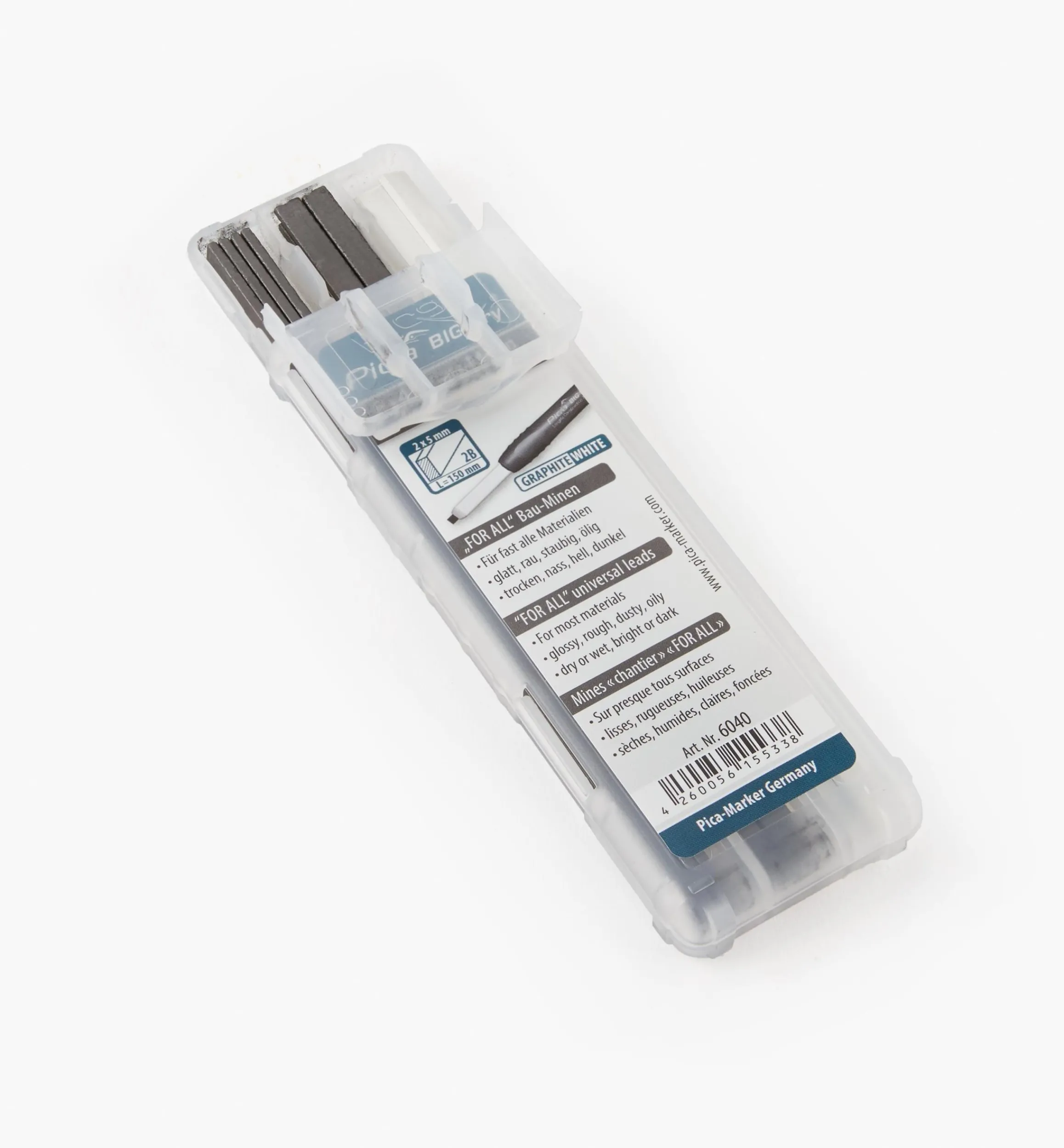 Lee Valley Marking & Measuring>Replacement Leads For Pica Big Dry Carpenter's Mechanical Pencil