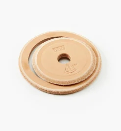 Lee Valley Sharpening>Replacement Profiled Leather Discs For Tormek Profiled Leather Honing Wheel Set
