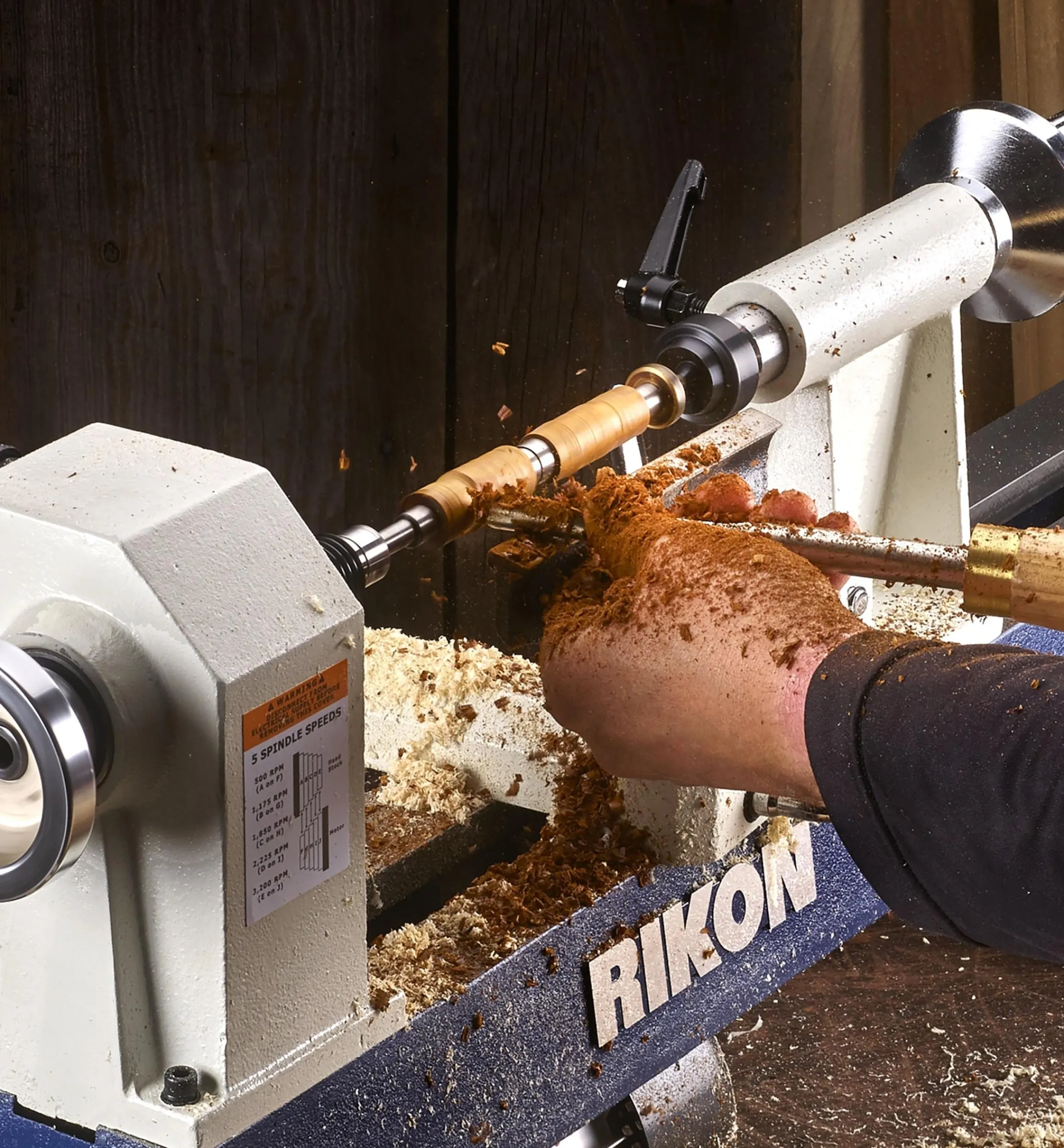 Lee Valley Power Tools>Rikon 1/2 Hp Mini Lathe & Set Of 3 Carbide-Tipped Turning Tools