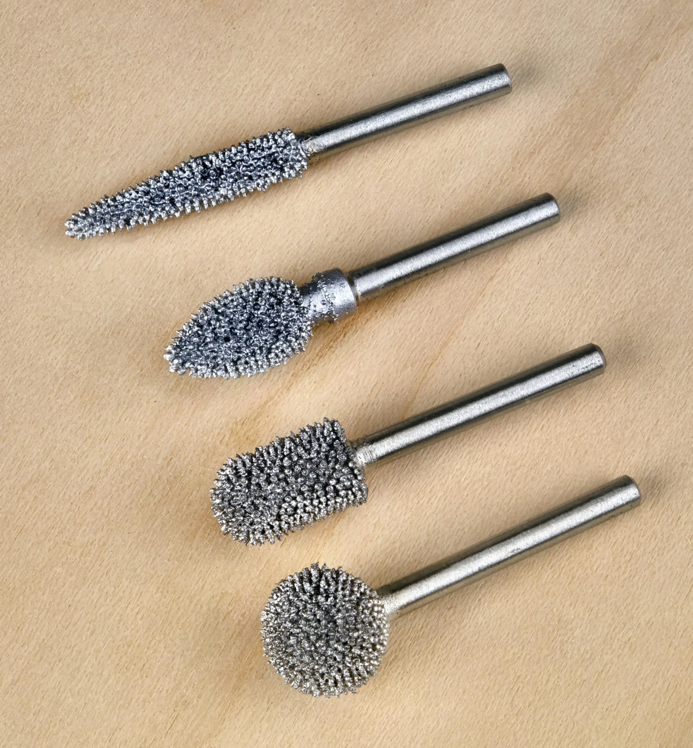 Lee Valley Power Tool Accessories>Set Of 4 Kutzall Rotary Carving Burrs