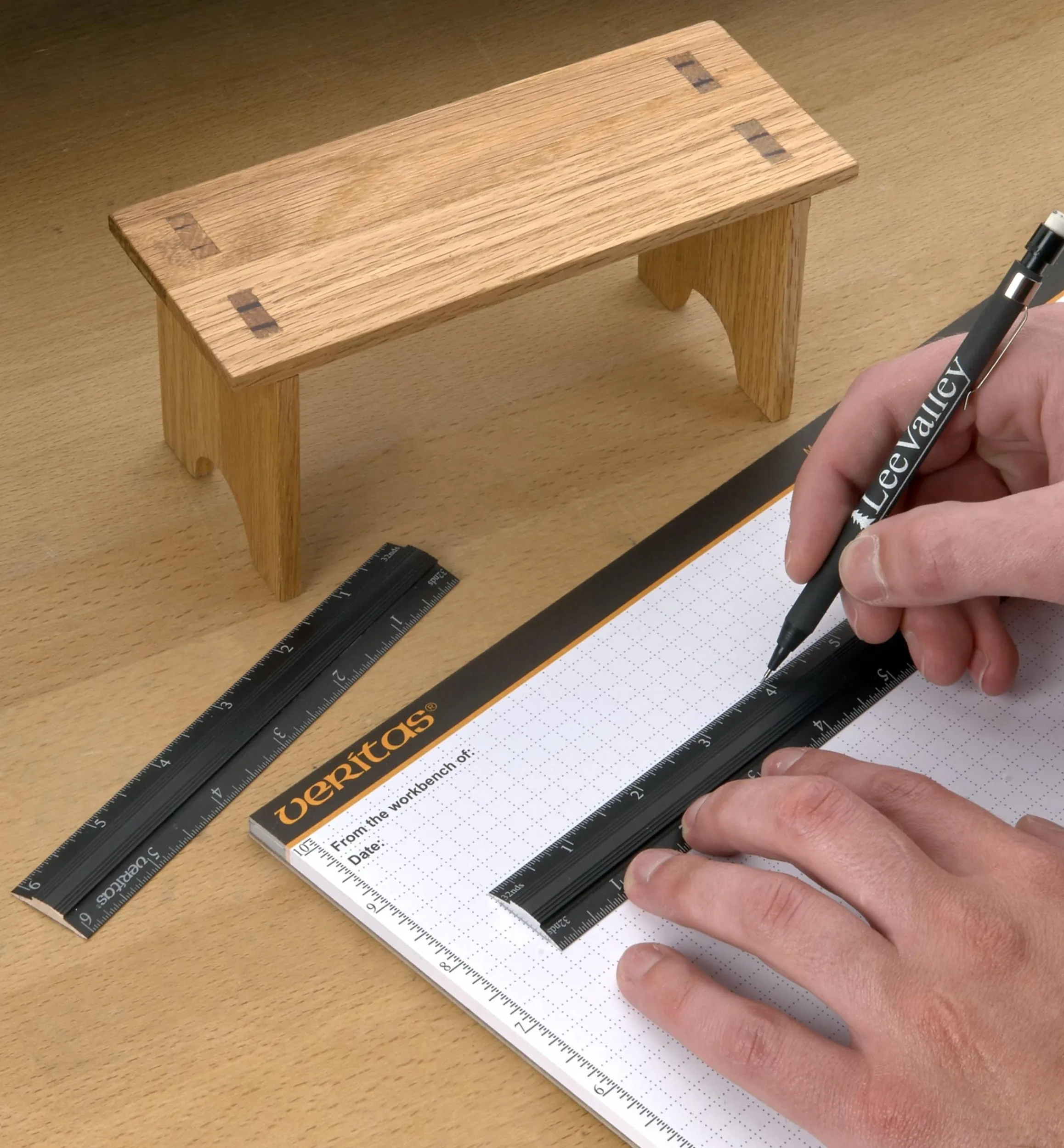 Lee Valley Marking & Measuring>Set Of 4 Veritas Imperial Aluminum Bench Rules