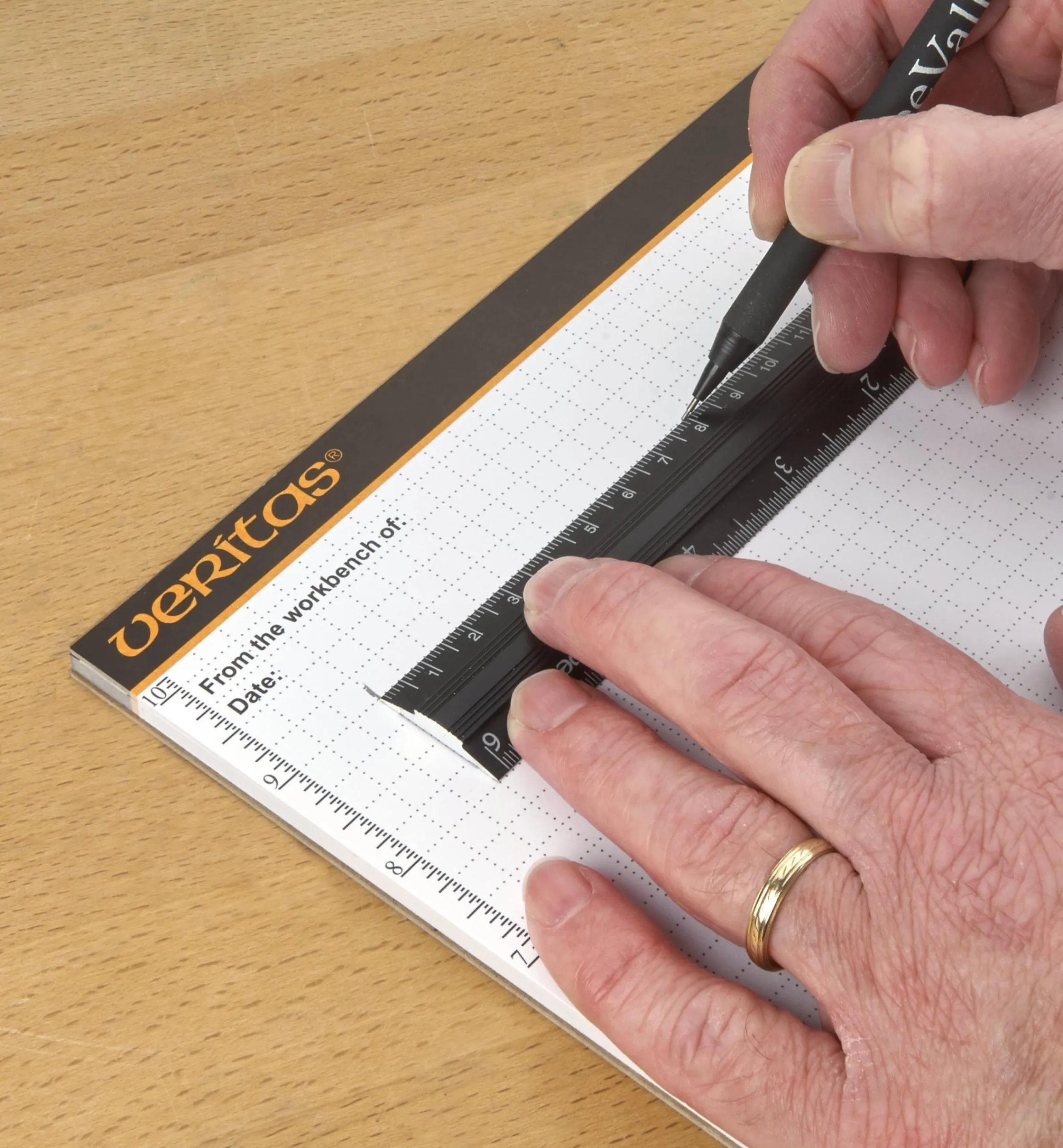 Lee Valley Marking & Measuring>Set Of 4 Veritas Imperial/Metric Aluminum Bench Rules