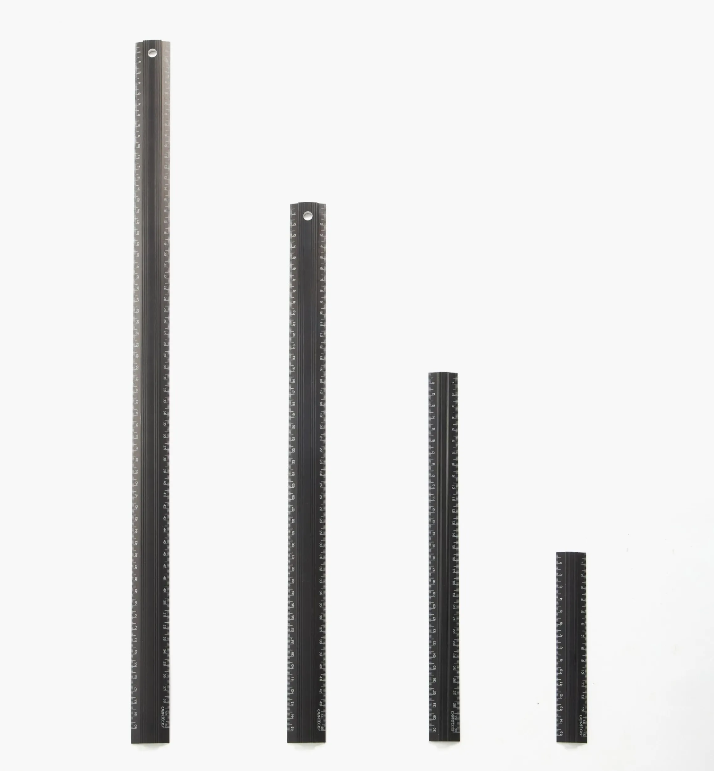 Lee Valley Marking & Measuring>Set Of 4 Veritas Metric Aluminum Bench Rules