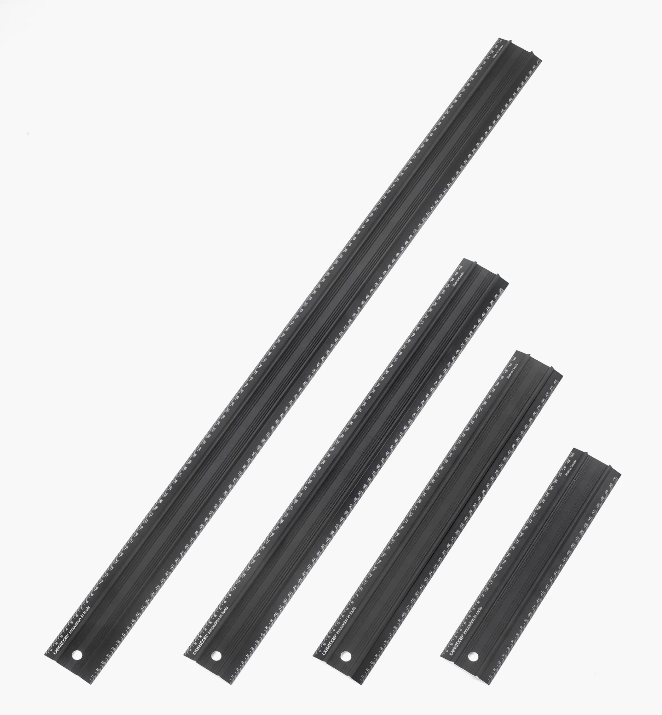 Lee Valley Marking & Measuring>Set Of 4 Veritas Metric Shop Rules