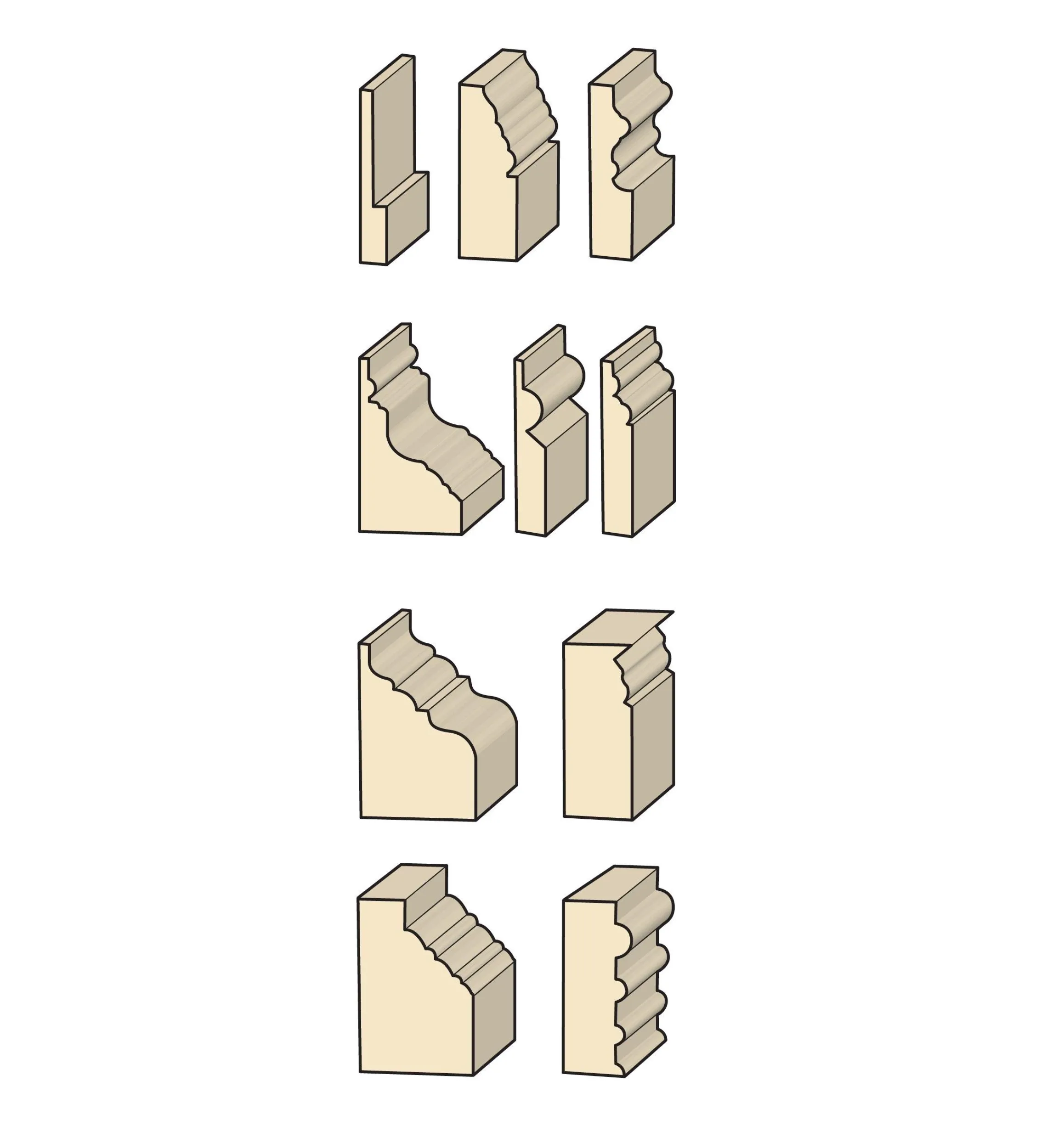Lee Valley Routing>Small Molding Bits