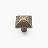 Lee Valley Knobs>Solid Brass Dimpled Square Knob