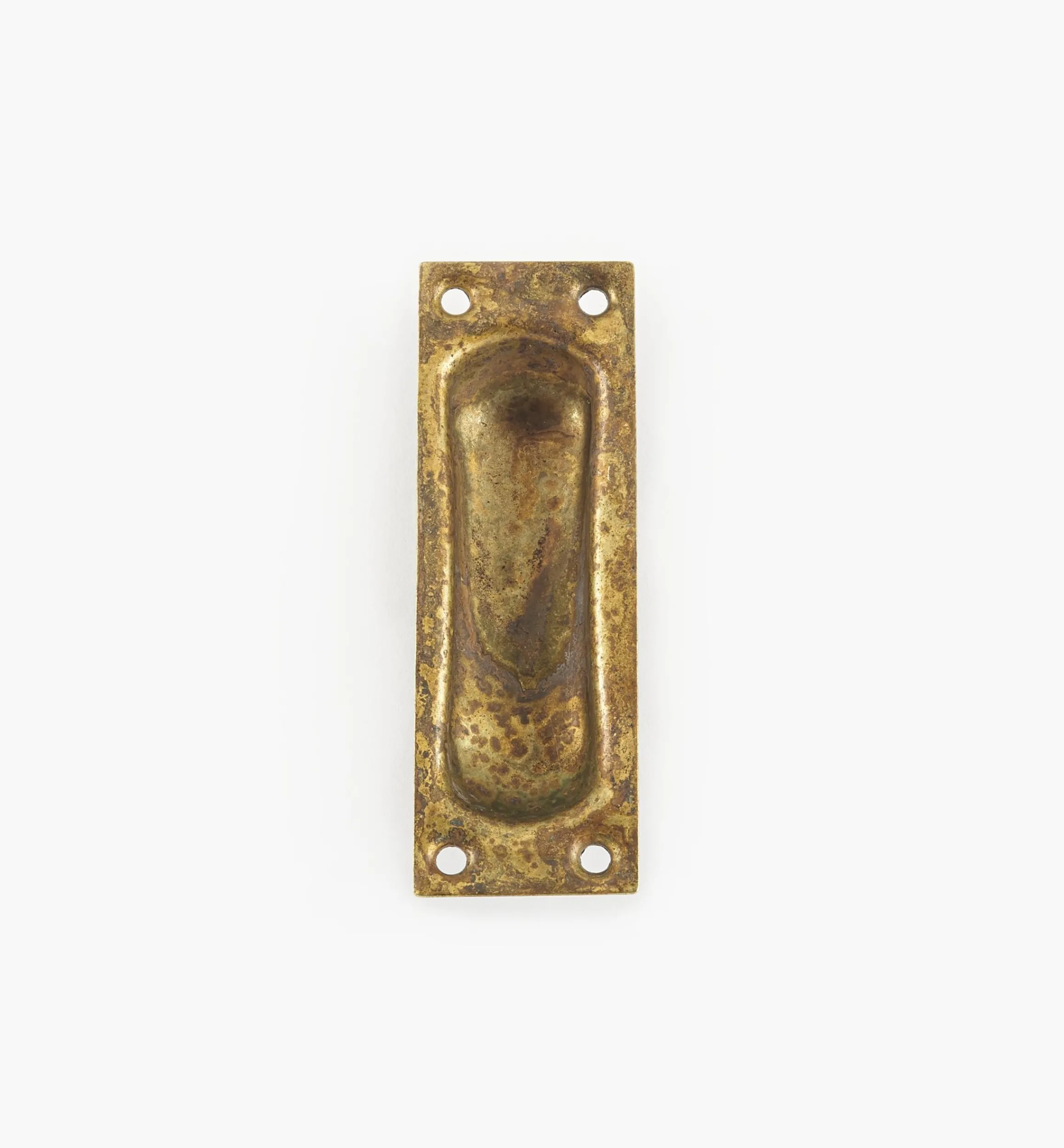 Lee Valley Pulls>Solid Brass Plate Recessed Pull