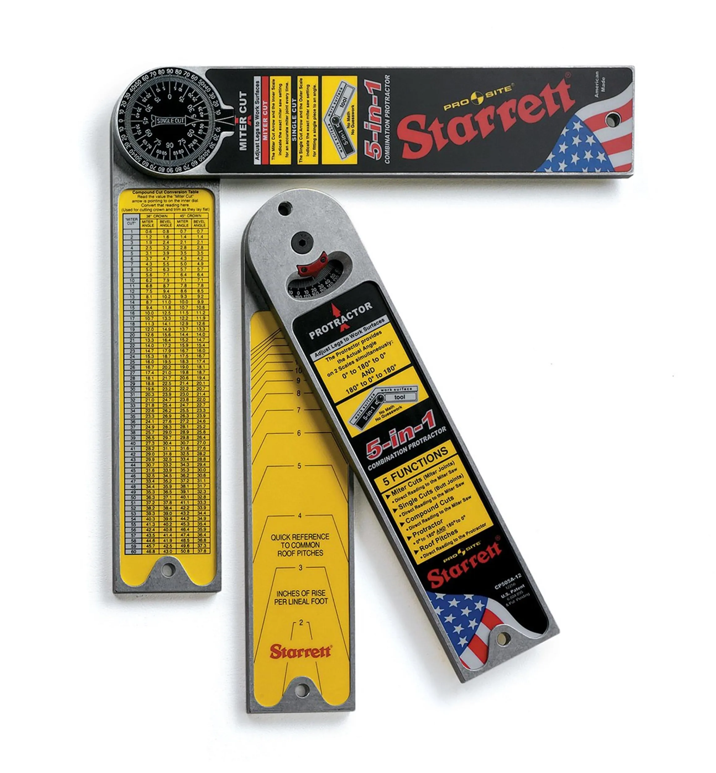 Lee Valley Marking & Measuring>Starrett 5-In-1 Protractor