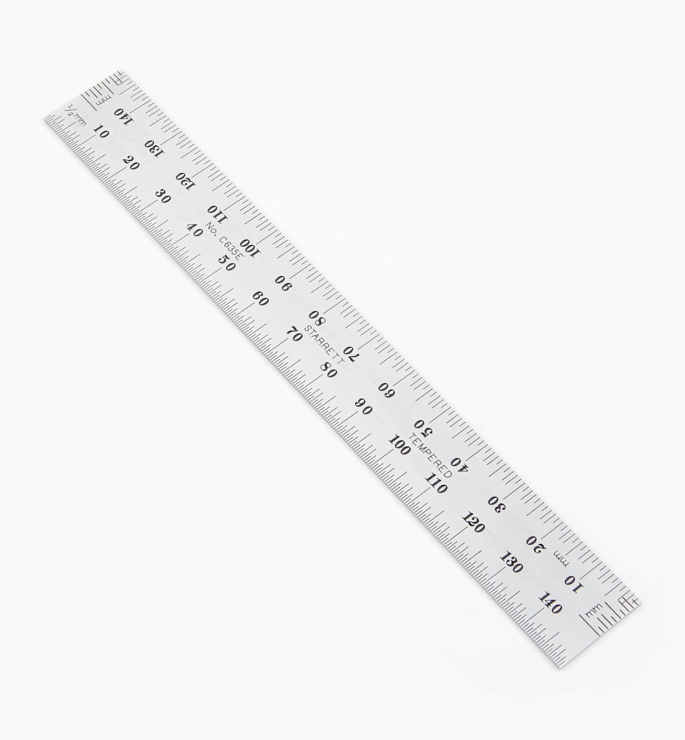 Lee Valley Marking & Measuring>Starrett Spring-Tempered Precision Rules With End Graduations