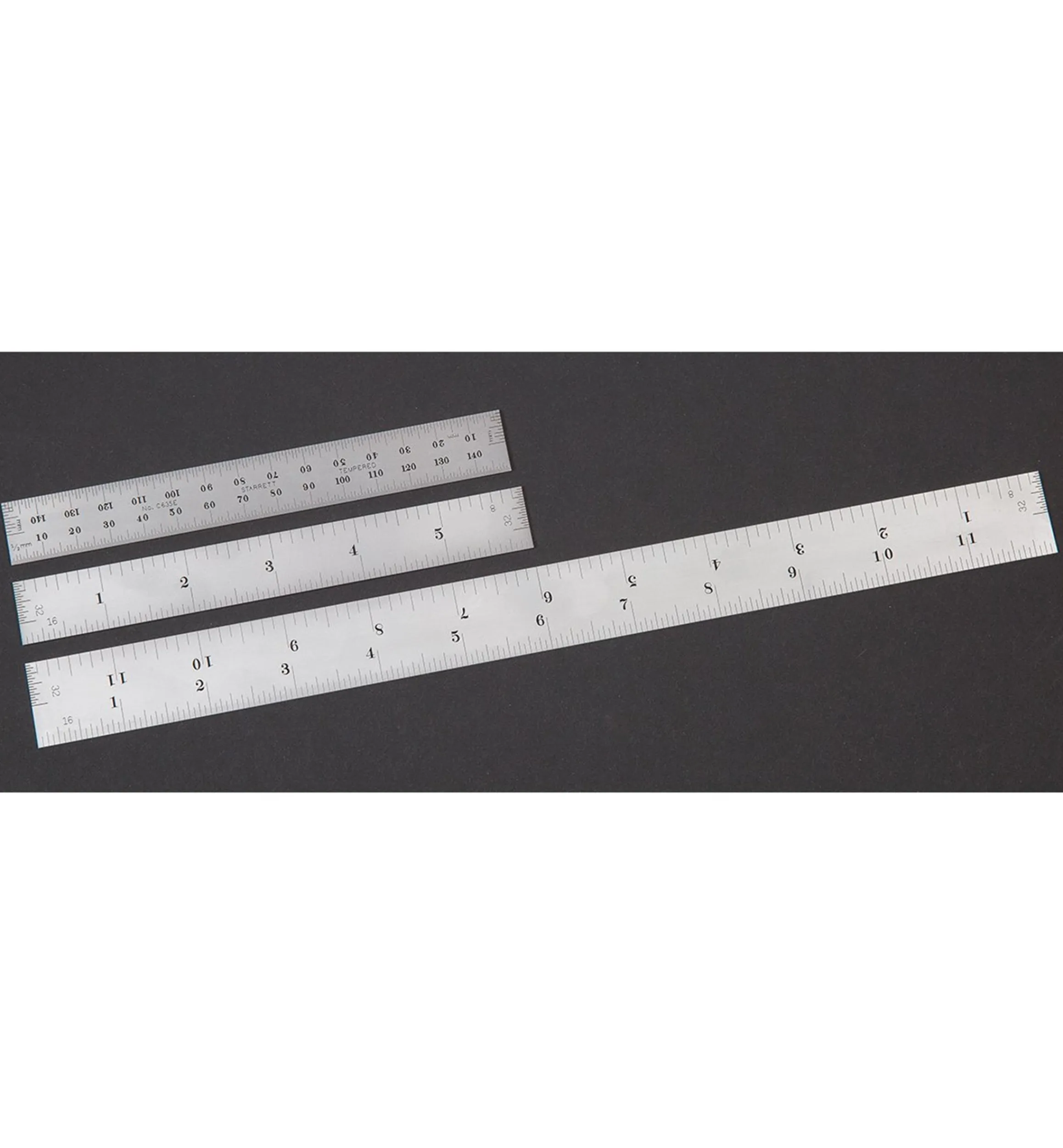 Lee Valley Marking & Measuring>Starrett Spring-Tempered Precision Rules With End Graduations