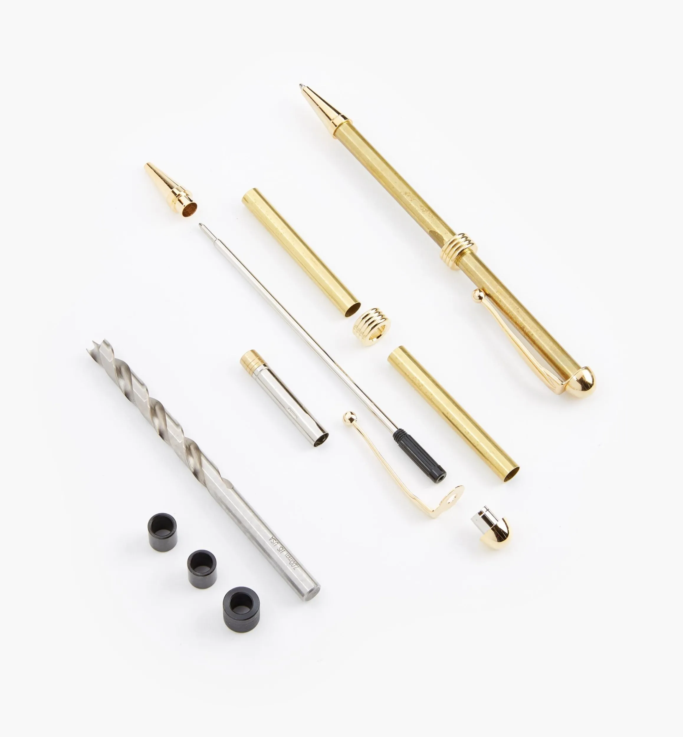 Lee Valley Project Supplies>Streamline Round-Top Pen Starter Set