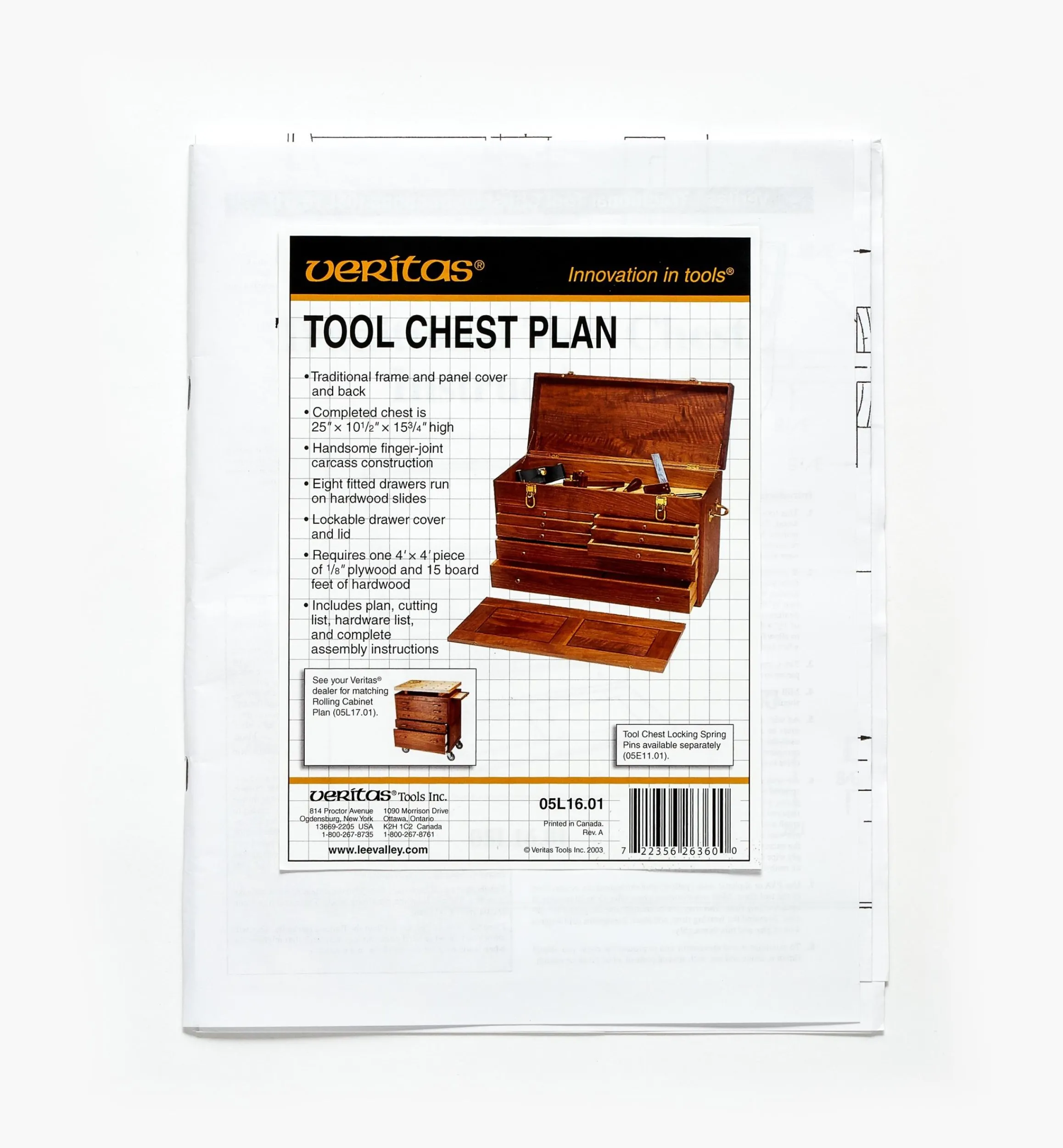 Lee Valley Plans>Tool Chest Plan