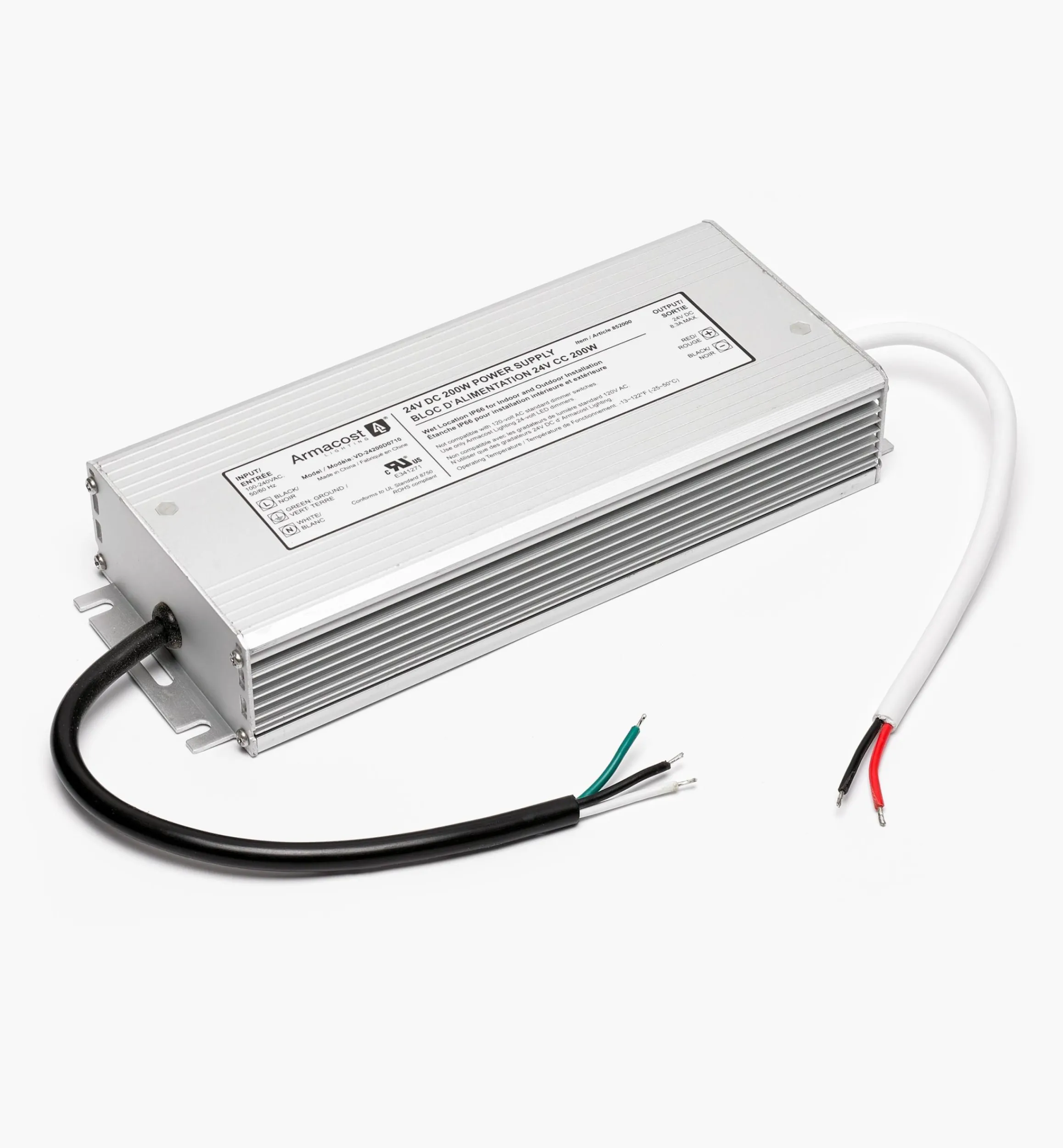 Lee Valley Lighting>24V Indoor/Outdoor Power Supplies For RGB+W LED Lights