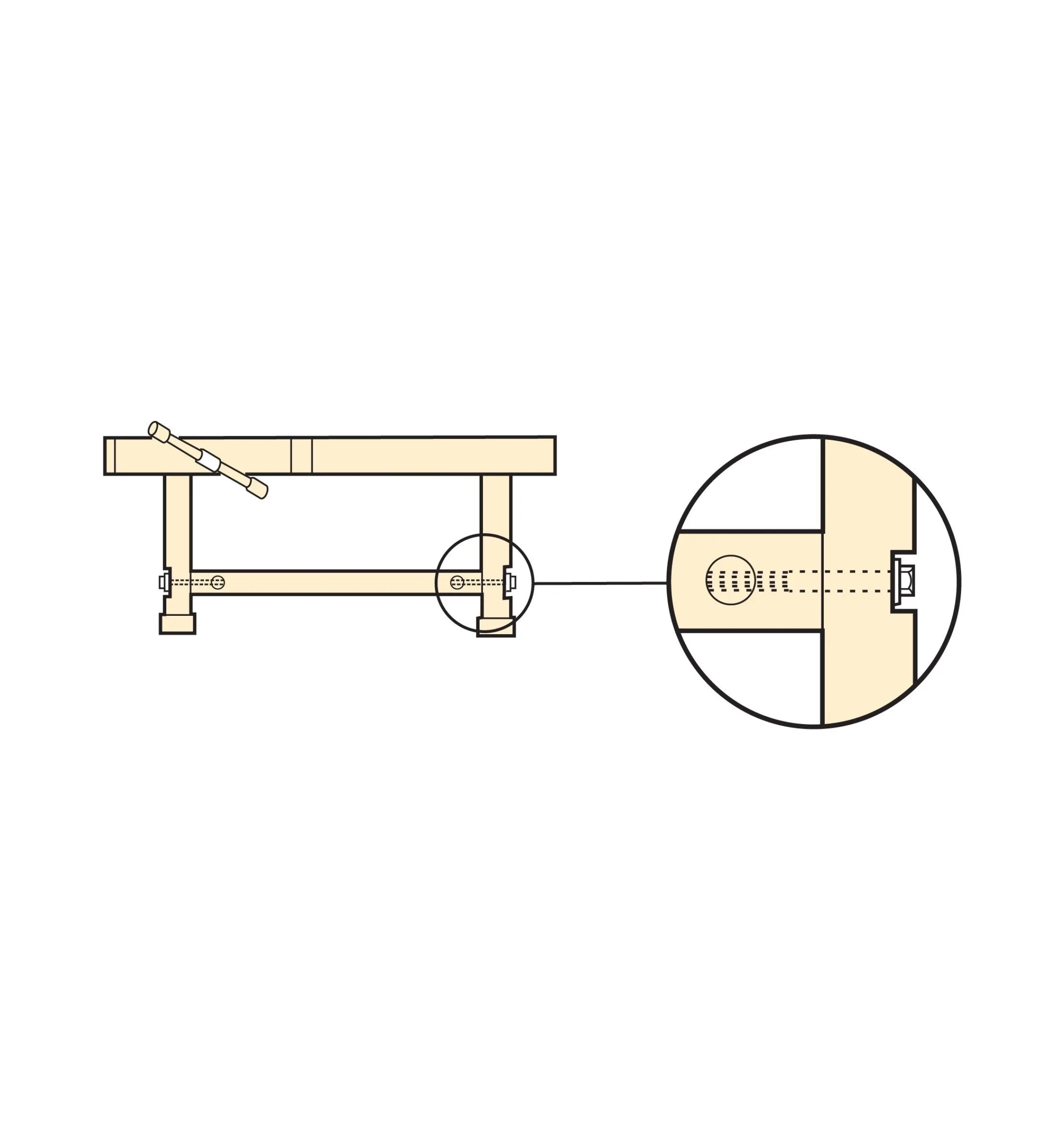 Lee Valley Knock-Down Hardware>Veritas 3/8-16 (5") Knock-Down Fasteners