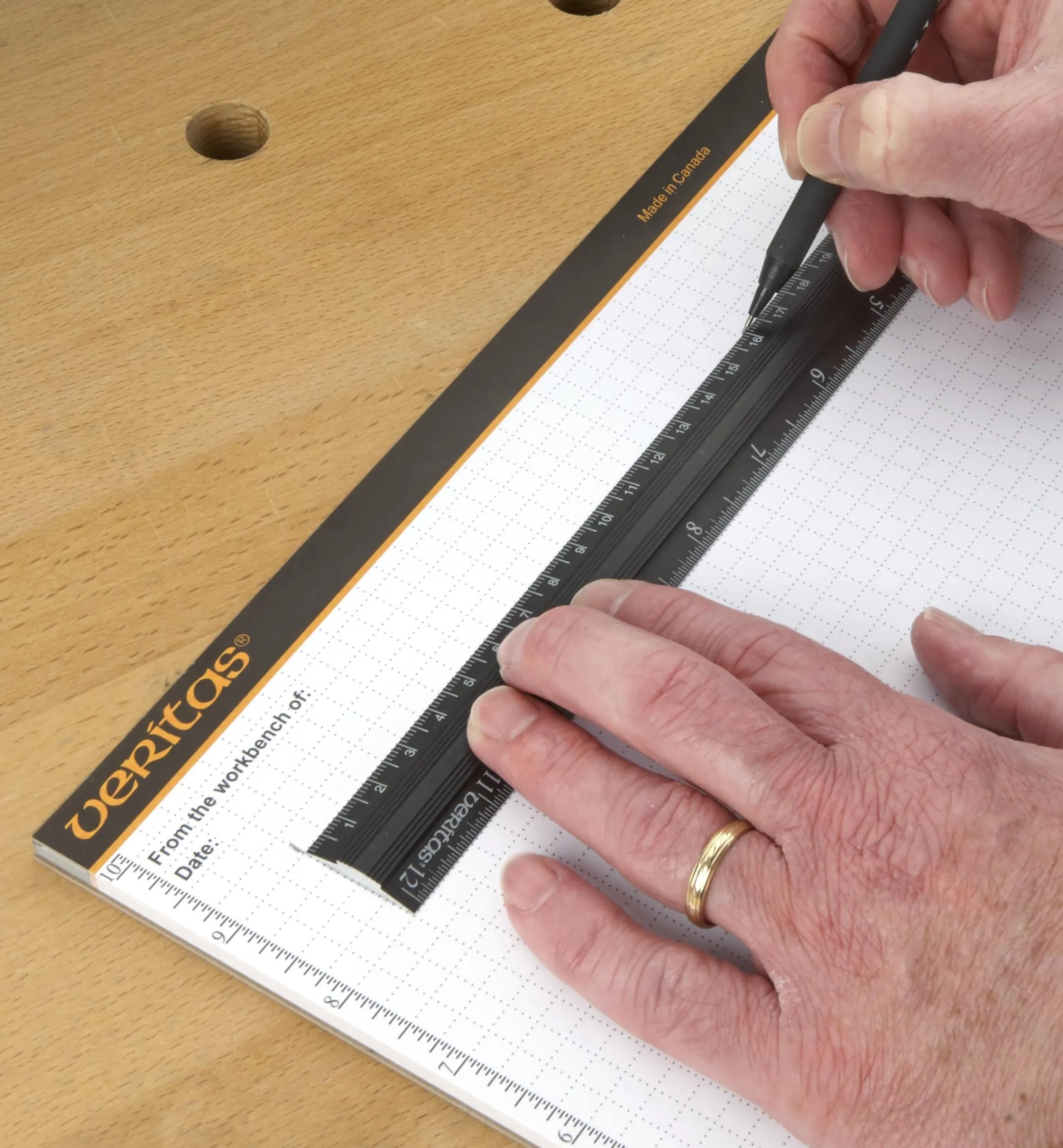 Lee Valley Marking & Measuring>Veritas 12"/300mm Aluminum Bench Rule