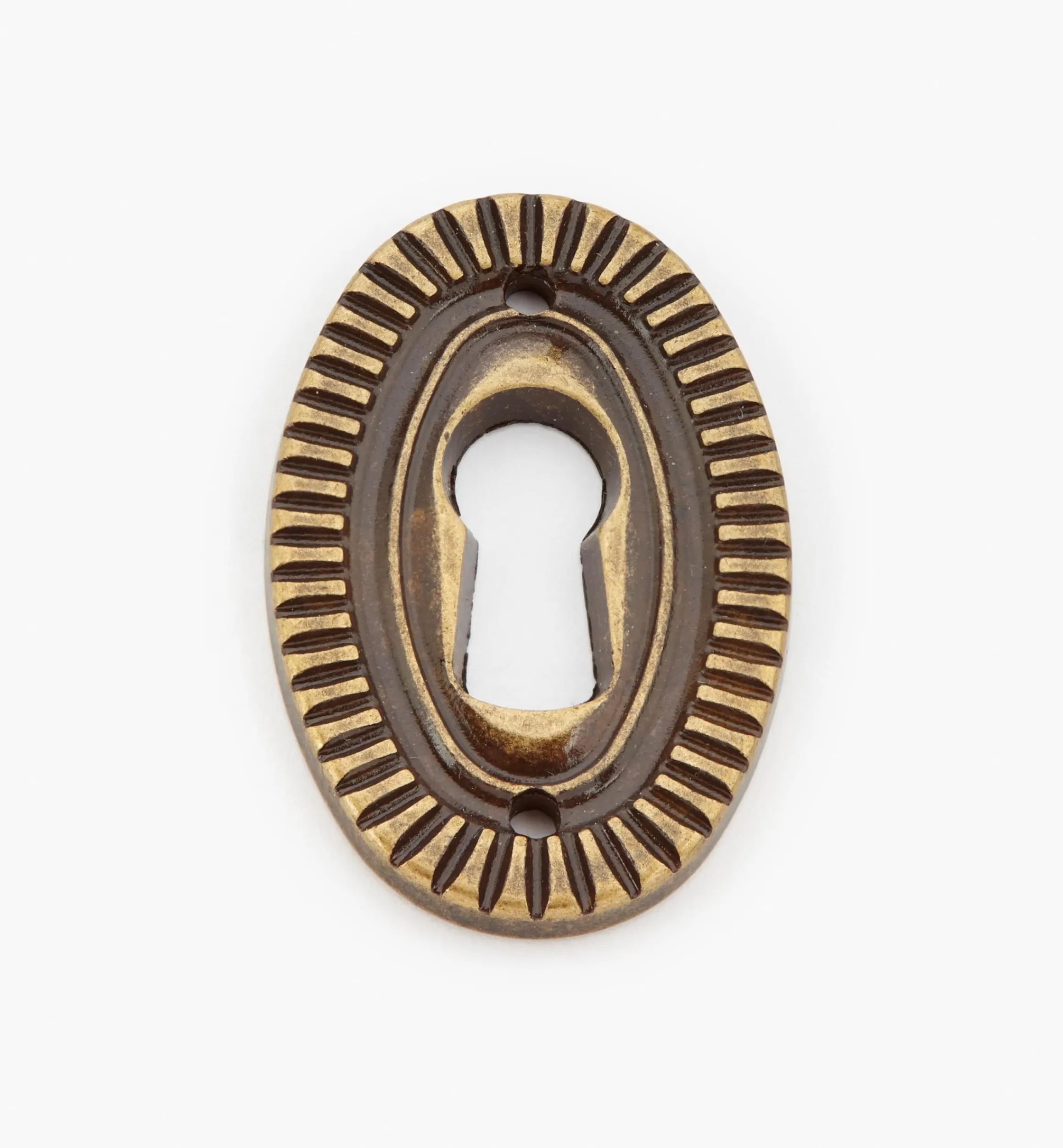 Lee Valley Escutcheons>Vertical Cast Ribbon Escutcheons