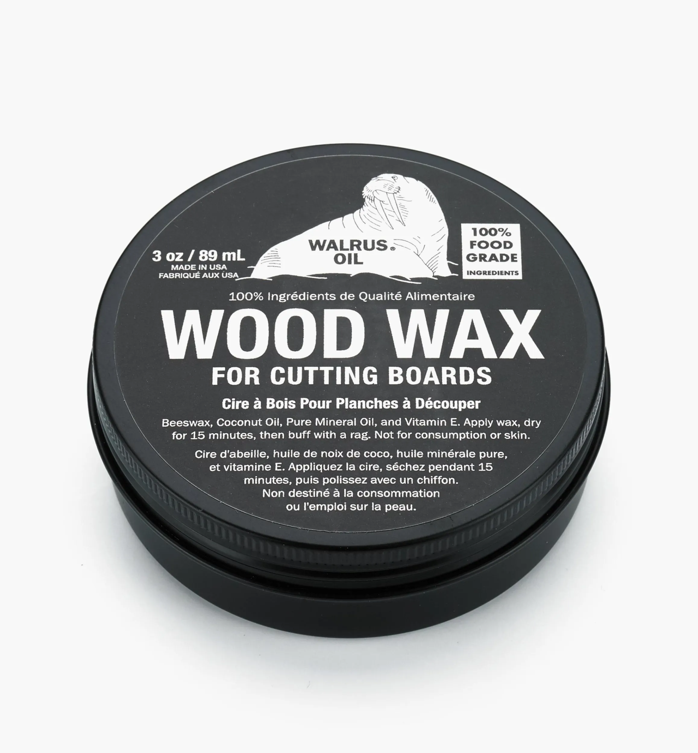 Lee Valley Supplies>Walrus Oil Cutting Board Wax