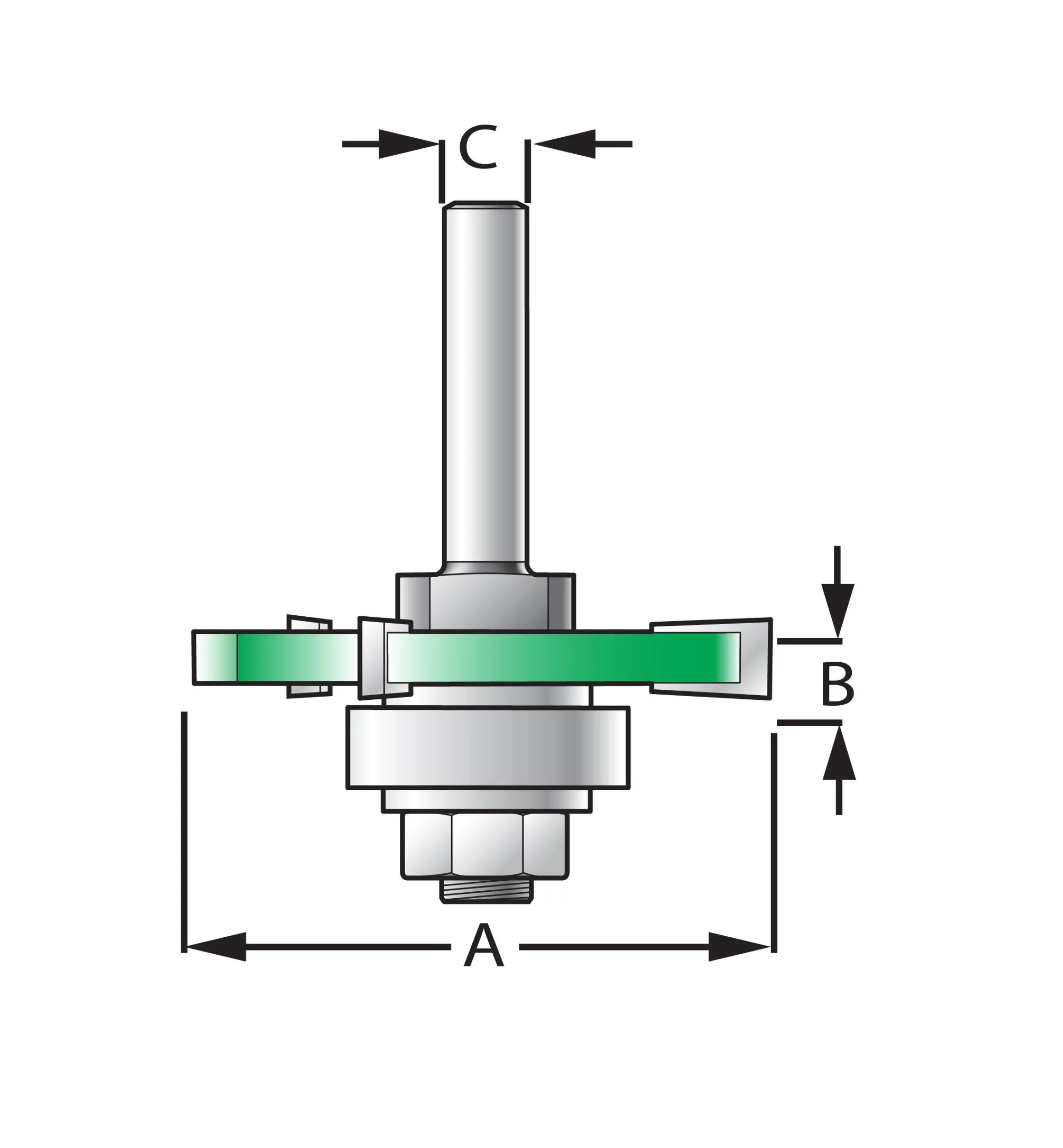 Lee Valley Routing>3-Wing Slotting Cutters With Shafts