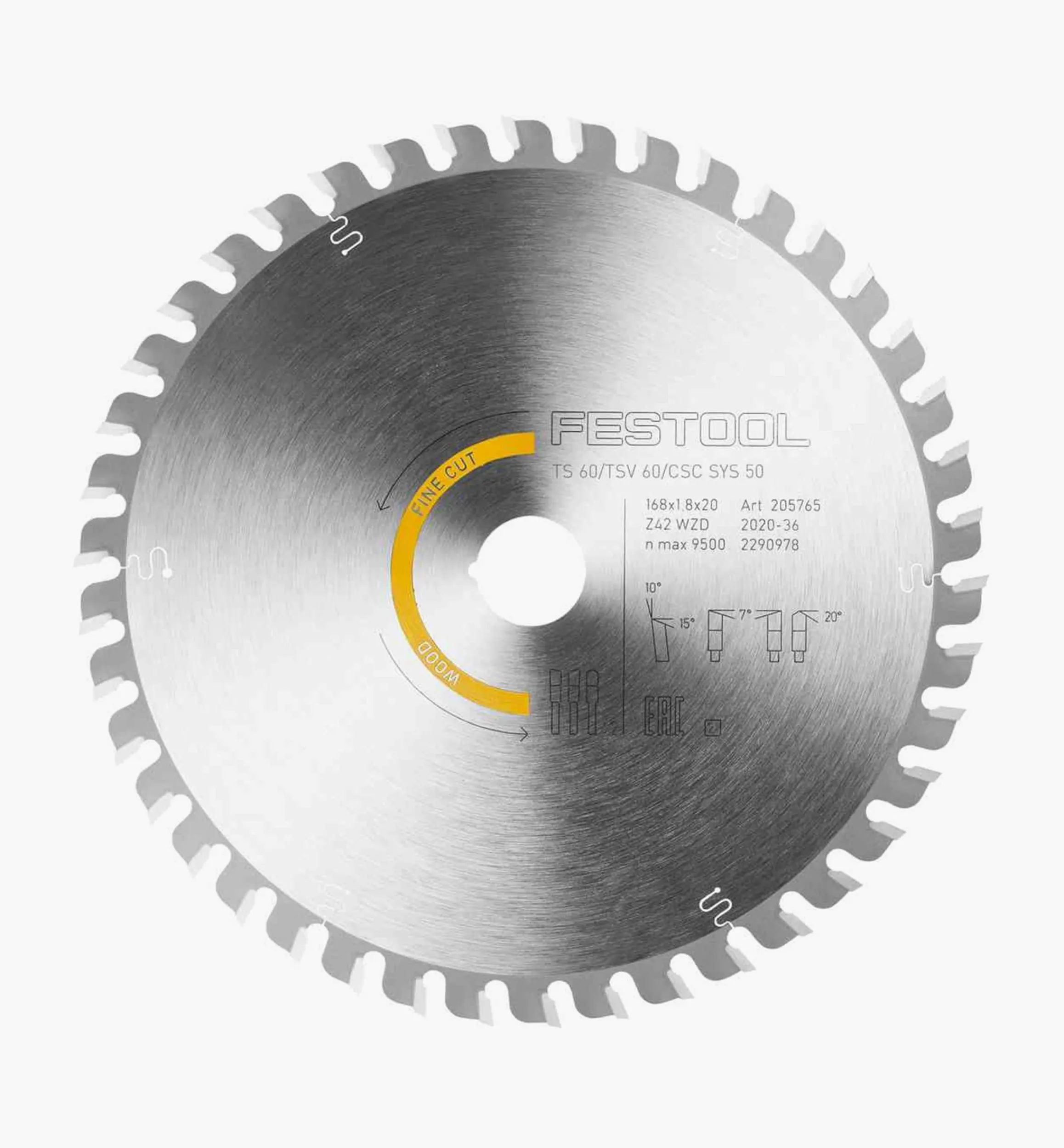 Lee Valley Power Tool Accessories>Wood Fine-Cut Blade For Festool TS 60 K Plunge-Cut Saw