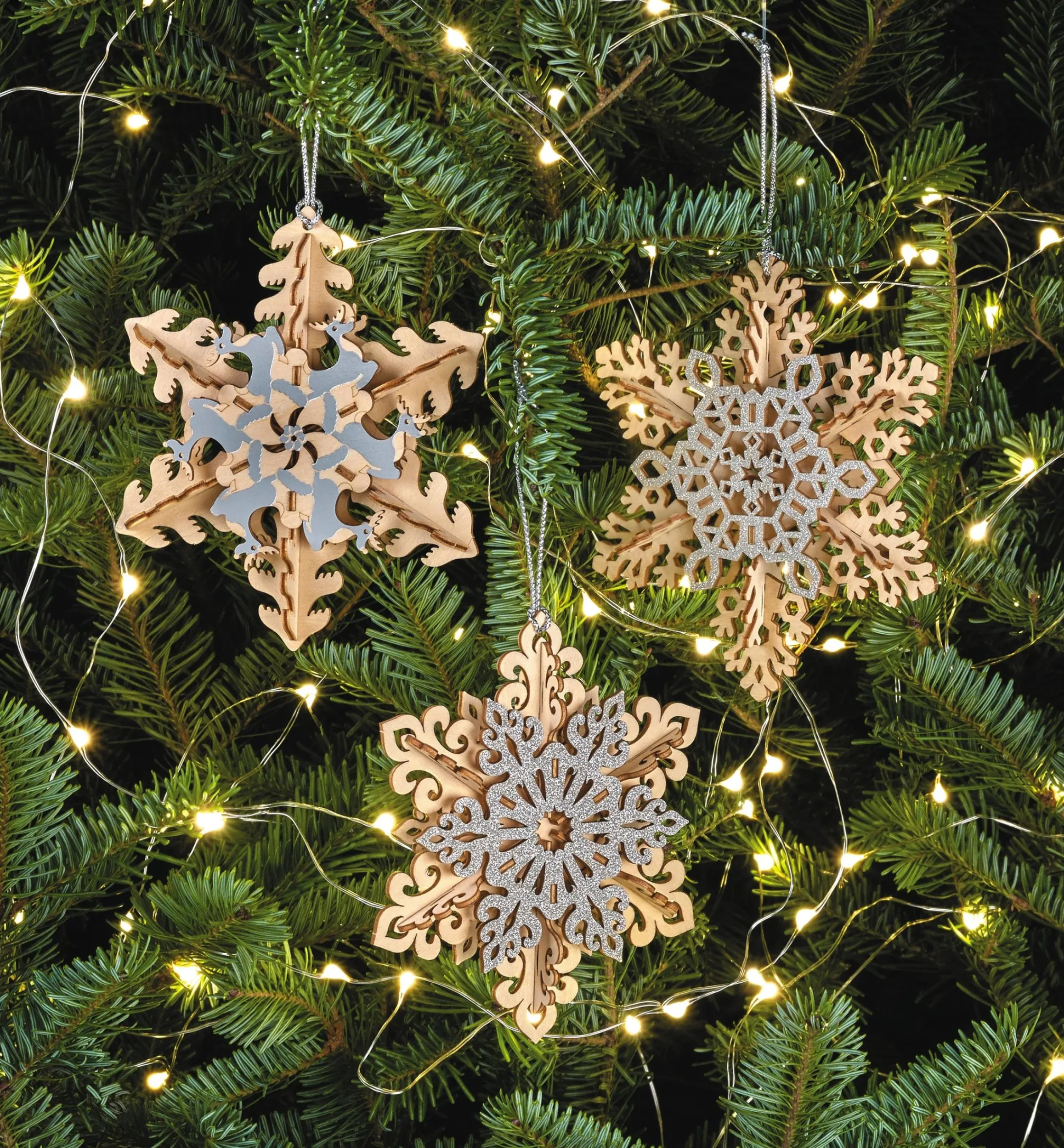 Lee Valley Décor>Wooden Snowflake Ornaments Kit