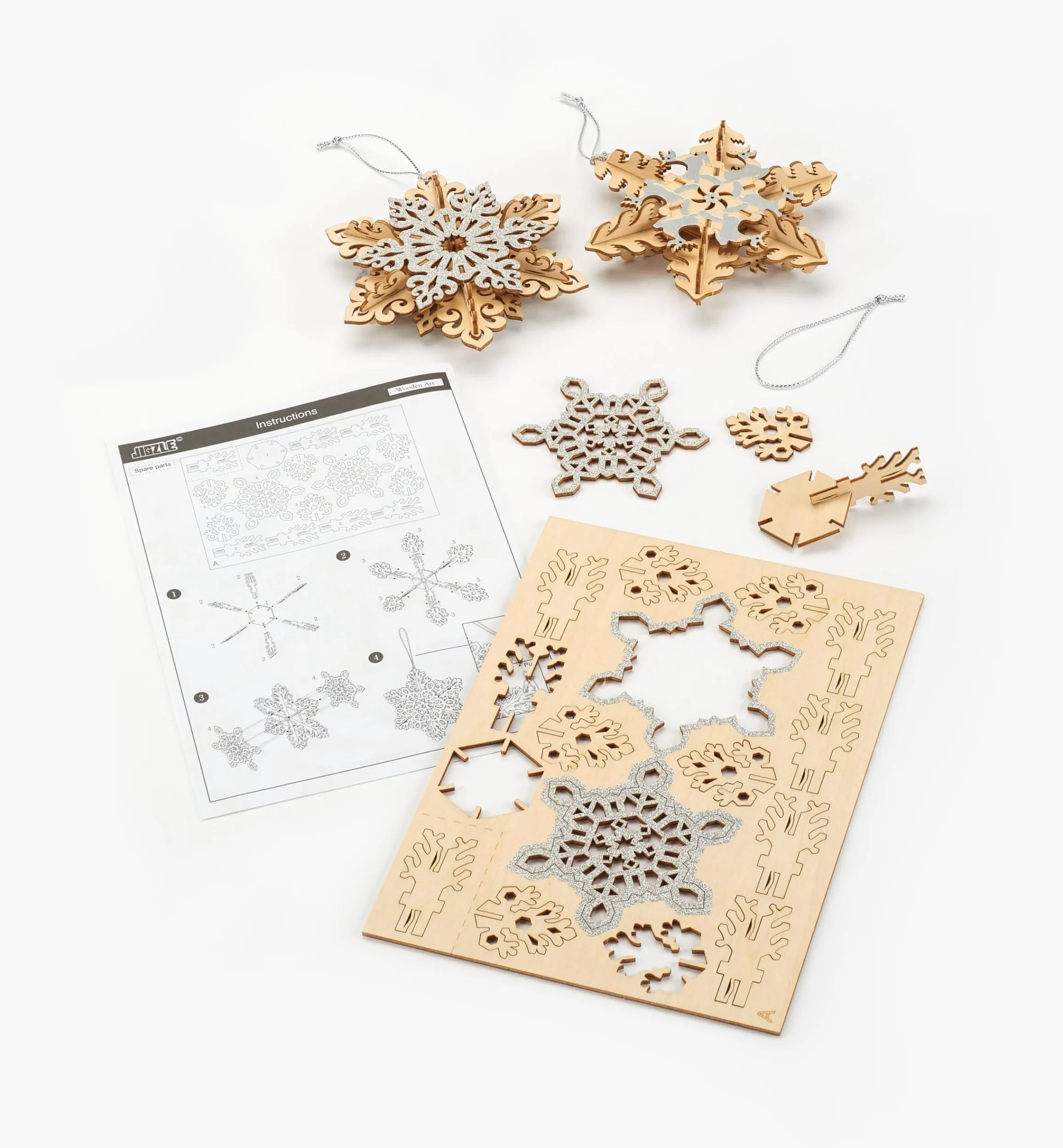 Lee Valley Décor>Wooden Snowflake Ornaments Kit