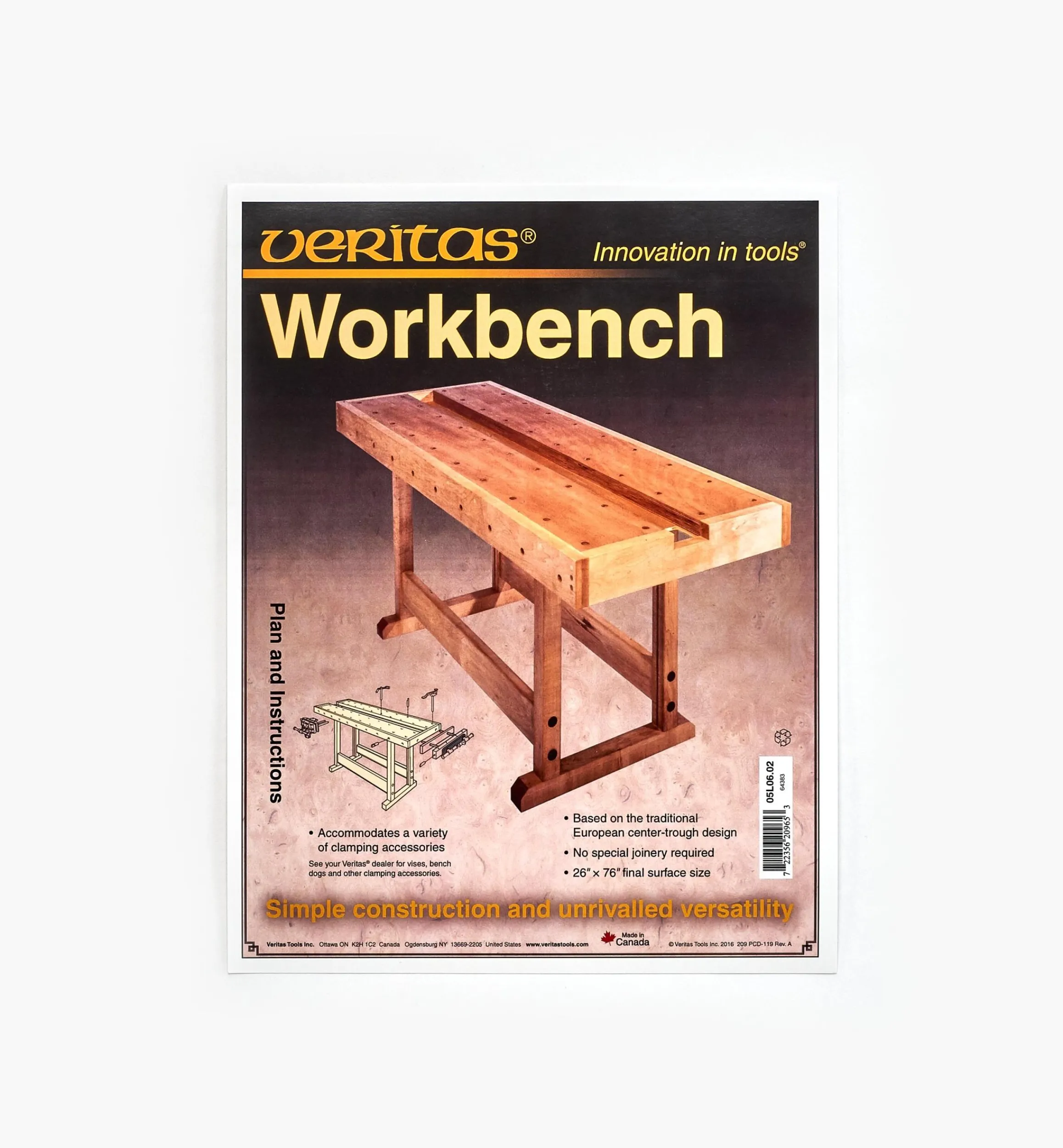 Lee Valley Plans>Workbench Plan
